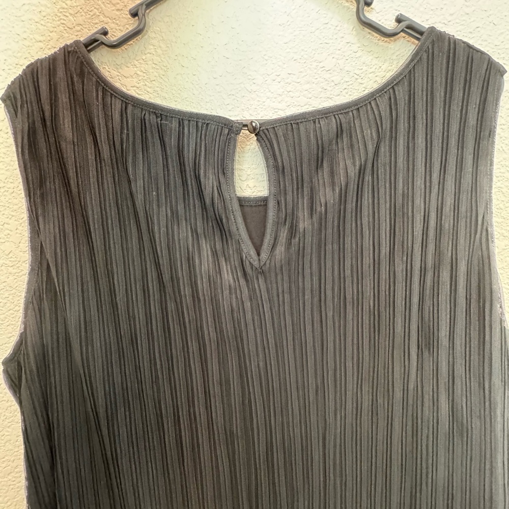 Ruby Ribbon Pleated Mesh Dress Large Black - Picture 3 of 8
